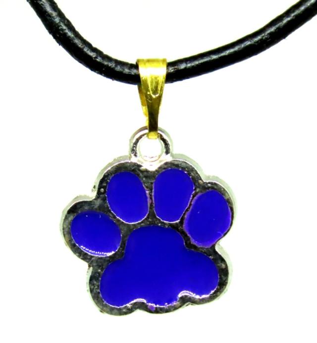 肉球 牛本革紐付 チョーカー ペンダント ネックレス 犬 イヌ グッズ ペット 紫 パープルの通販はau Pay マーケット Tuge9999
