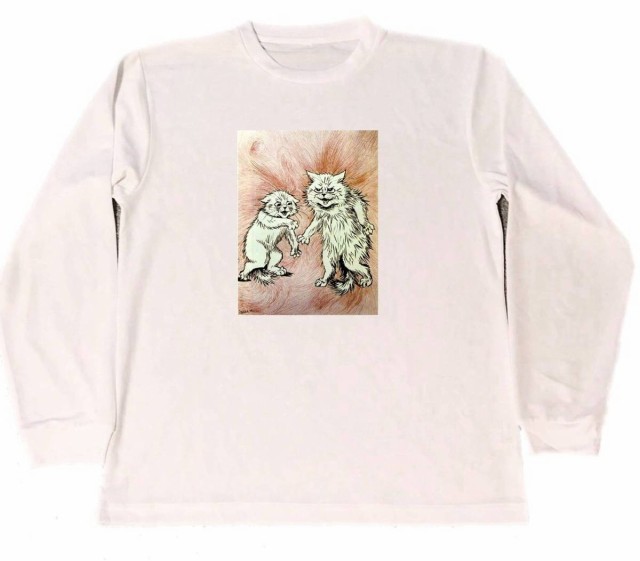 ルイス ウェイン ドライ Tシャツ ネコ 猫 イラスト 絵画 グッズ ２ ロング Tシャツ ロンt 白の通販はau Pay マーケット Tuge9999