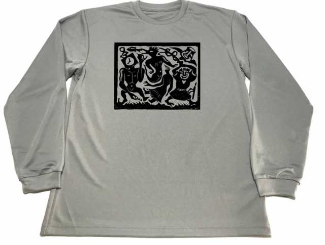 グレー 谷中安規 版画 ドライ Tシャツ 名画 グッズ 絵画 Yasunori Taninaka ロングｔシャツ ロンｔ ロング 長袖の通販はau Pay マーケット Tuge9999