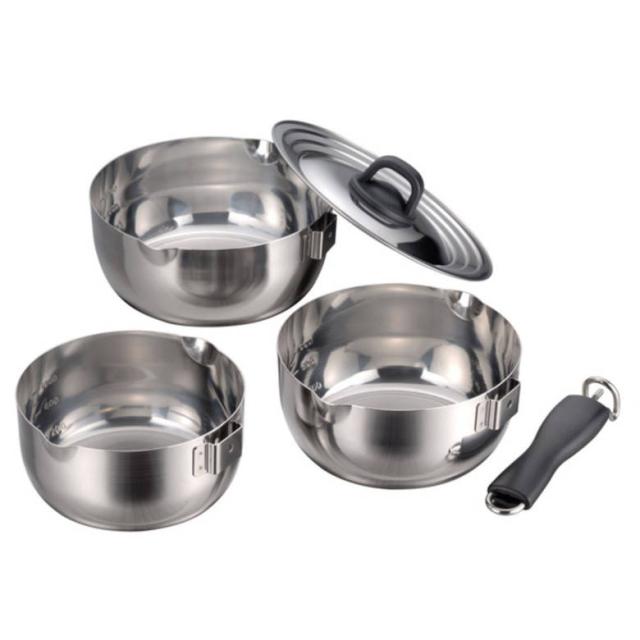 下村企販 鍋5点セット IH対応 蓋付き 着脱ハンドル付き 日本製の通販は 6,622円