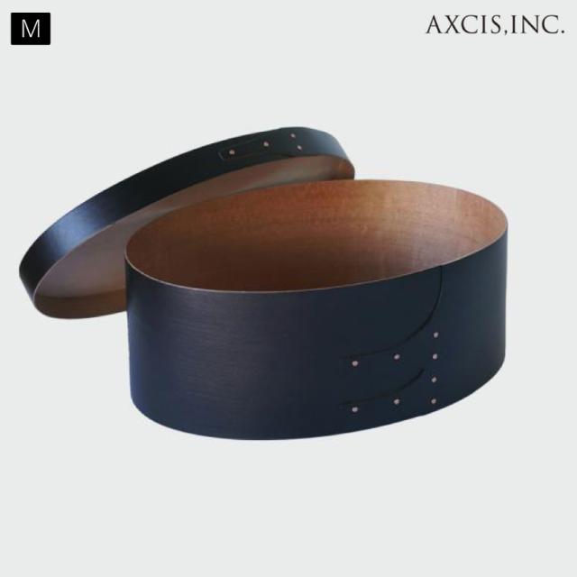 [三太郎の日P10倍！]シェーカーオーバルボックス ブラック アクシス AXCIS シェーカー インテリア 収納 おしゃれ 木 ボックス 天然木材 手作り オーバル 木箱 シンプル 部屋 洗練 調和 木製ボックス 木目 シェーカーボックス