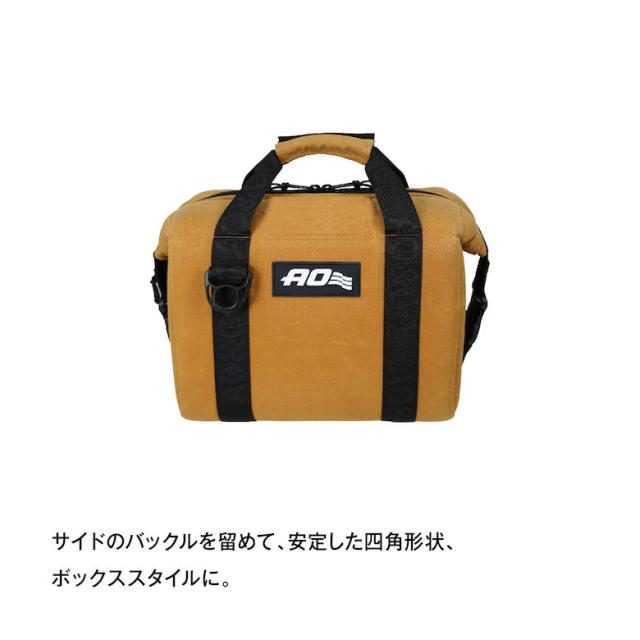【圧倒的な保冷力 気温35度でも氷なら27時間維持!!】 ソフトクーラーボックス AOクーラーズ 9パック ワックスドキャンバス 8.5L キャメル AOW9CA 日本正規品 保冷バッグ 頑丈 カジュアル 無骨 コンパクト 軽量 持ち運び 便利 海水浴 釣り ゴルフ アウトドア レジャー BBQ