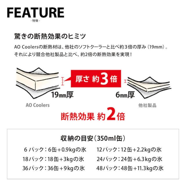 [三太郎の日P10倍！] 【圧倒的な保冷力】ソフトクーラー 11L アウトドア AOクーラーズ AO12 12パック キャンバス クーラーボックス クーラーバッグ 保冷バッグ 頑丈 軽量 海水浴 キャンプ ゴルフ レジャー 釣り フィッシング_11