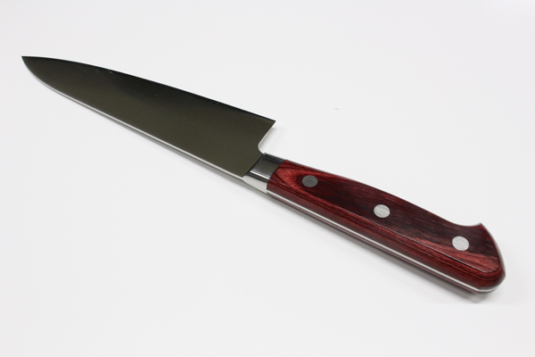 高村刃物 鍔付スーパーゴールド・粉末ハイス鋼 牛刀 180mm