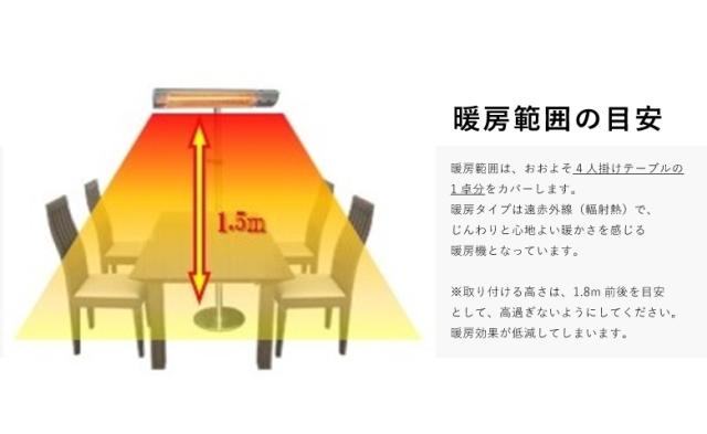 [三太郎の日P10倍！] クレスター Chrester 業務用屋外防水ヒーター フェアリー 200V・2000W 壁・天井設置モデル_7