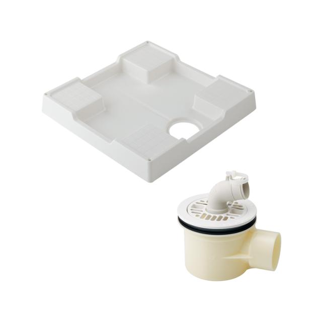 GAONA ガオナ GA-LF041 洗濯機パンと排水トラップセット 水滴から守る におい防止 防虫効果 横排水用 これエエやん KAKUDAI カクダイ