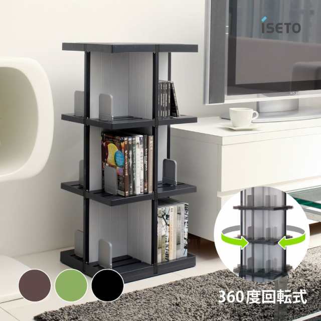 iseto デビック 3段 I-485 伊勢藤 コミック約120冊 CD約180枚 DVD約120枚収納 大容量 雑誌 コミック 漫画 ビデオ VHS CD DVD 書斎 タワー型 リビング・デスク周辺収納 片付け シンプルデザイン 機能的 便利 | 収納 本棚 コミック収納の通販は