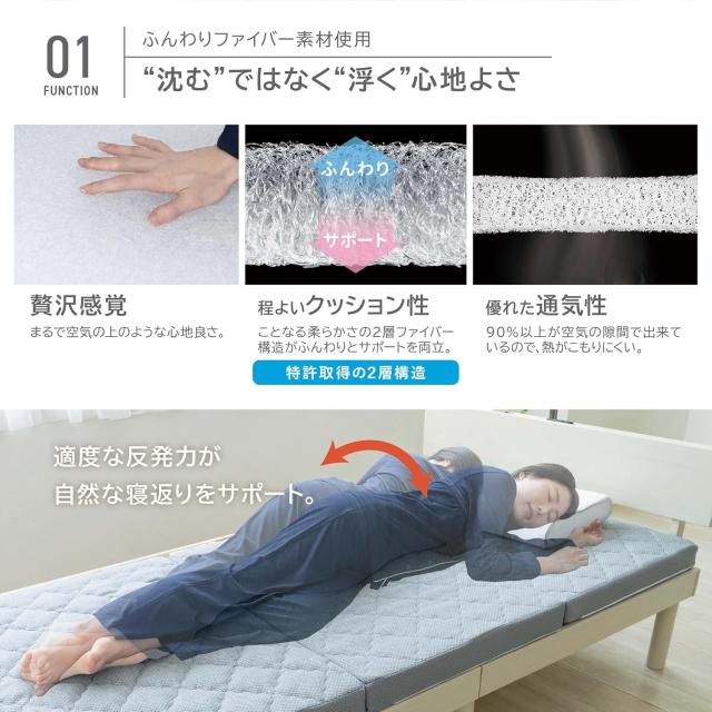【三太郎の日◆P10倍】モリシタ 空気の上で眠るマットレス Air Sleep Mattress_4