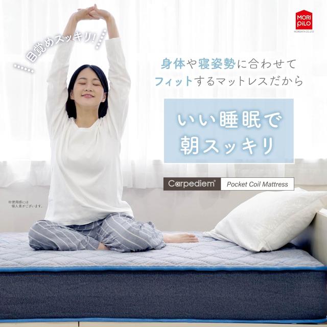 [三太郎の日P10倍！]モリシタ Carpediem 腰のことを考えた コイルスプリングマットレス S_3