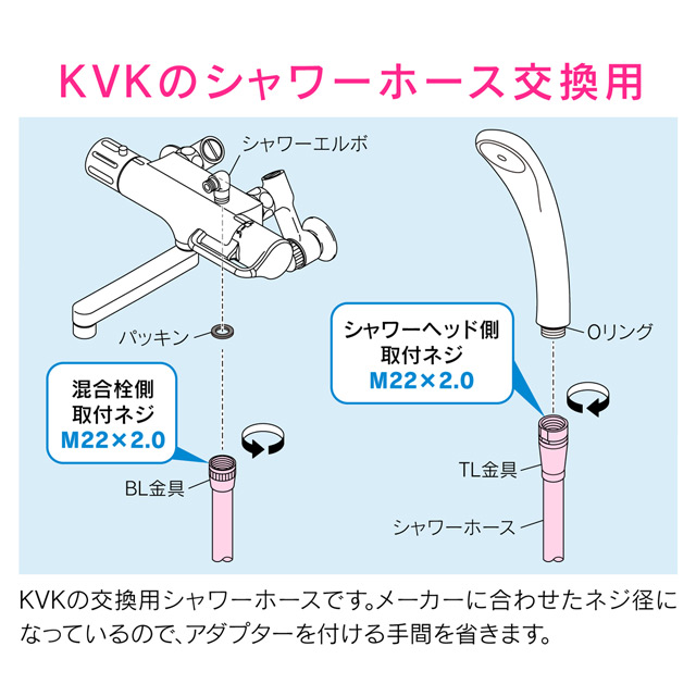 【◆P10倍】 浴室 風呂場 シャワーホース (KVK用) 1.6m ホワイト 10本入り 交換用 賃貸 マンション アパート ハイツ 一軒家 ホテル ジム プール リフォーム 工具不要 GA-FK145 GAONA ガオナ KAKUDAI カクダイ_3