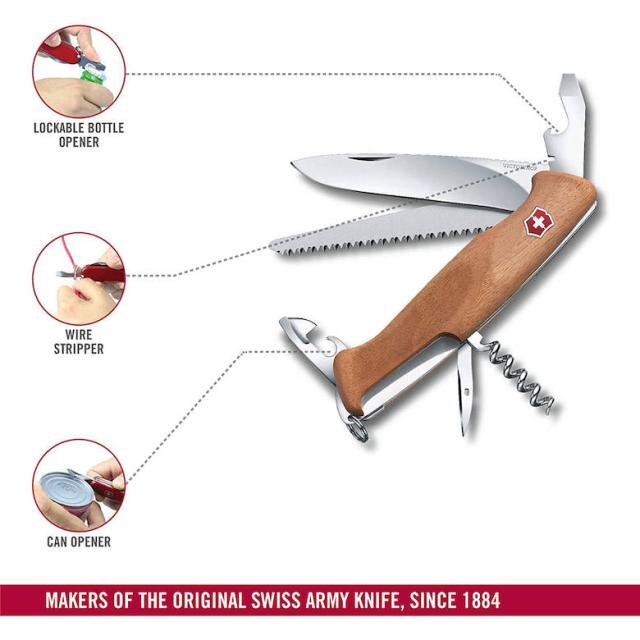 [三太郎の日P10倍！] 防災グッズ 日本正規品 Victorinox ビクトリノックス 0.9561.63 レンジャーウッド55 130mm DELEMONT COLLECTION 130mm シリーズ 保証書付き 工具箱 コンパクト ギア 防災用品 キ