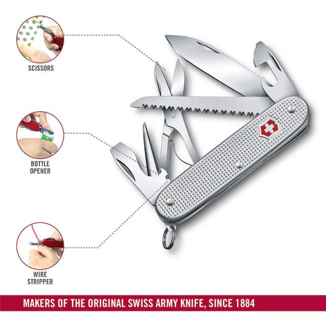 [三太郎の日P10倍！] 防災グッズ 日本正規品 Victorinox ビクトリノックス ファーマーX 0.8271.26 保証書付き 工具箱 コンパクト ギア 防災用品 キーホルダー カギ 鍵 アウトドア 登山 キャンプ 釣り マルチツール