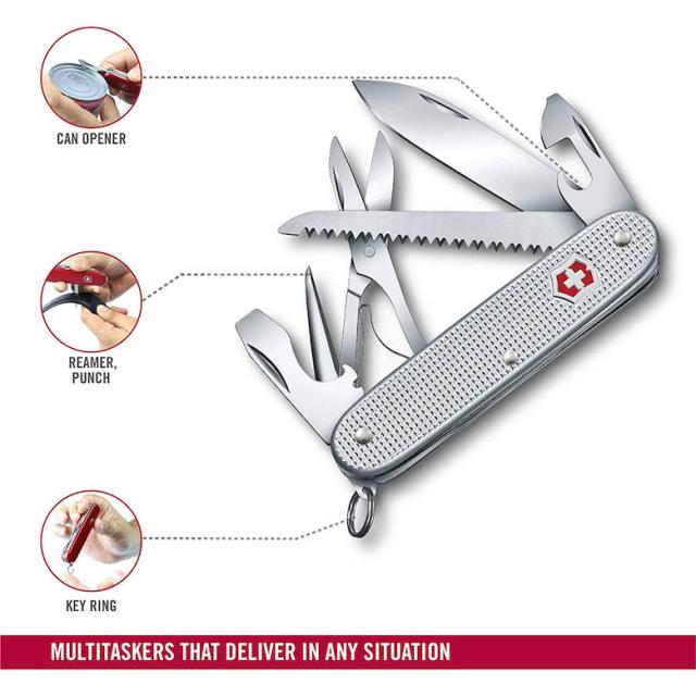 [三太郎の日P10倍！] 防災グッズ 日本正規品 Victorinox ビクトリノックス ファーマーX 0.8271.26 保証書付き 工具箱 コンパクト ギア 防災用品 キーホルダー カギ 鍵 アウトドア 登山 キャンプ 釣り マルチツール