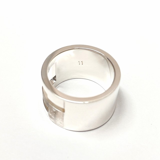GUCCI グッチ リング・指輪 ブランデッド G ワイドリング シルバー925 11号 シルバー ユニセックス 中古