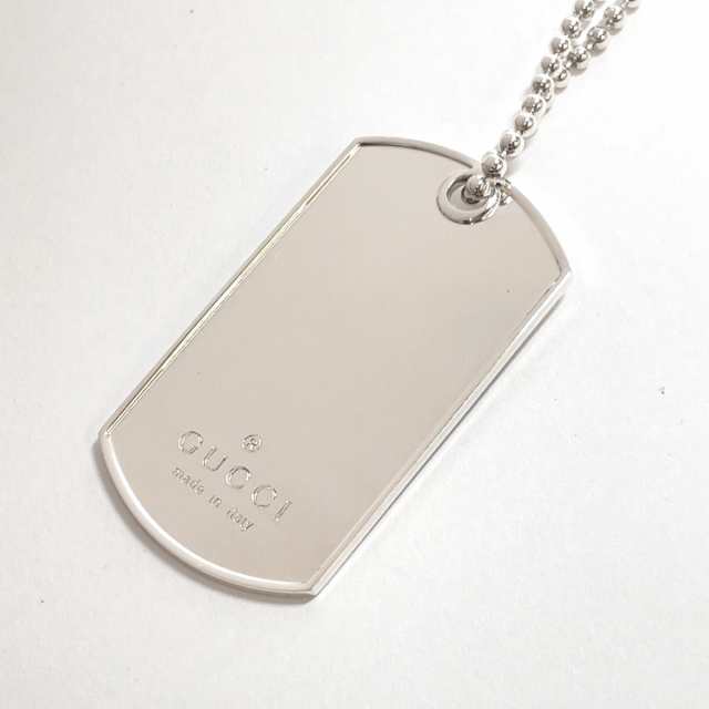 国産新品グッチ GUCCI DOG TAG ドッグタグ ペンダント ネックレス 010492 09840 0006 シルバー ギフト プレゼント 新品 シルバー