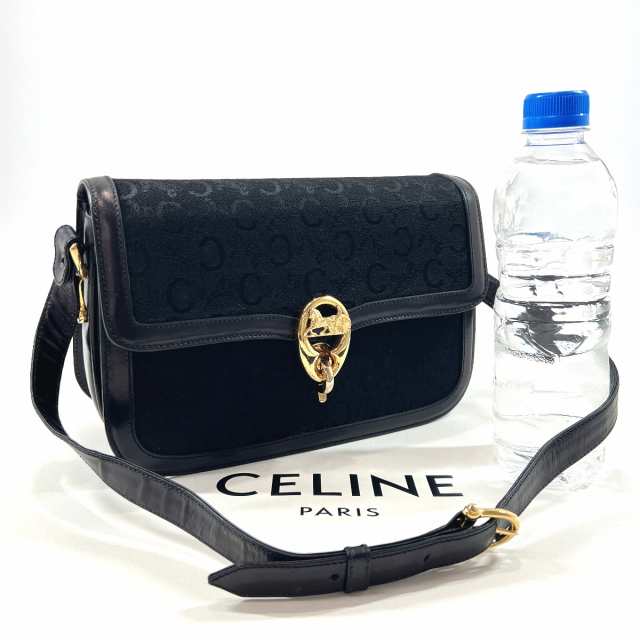 CELINE セリーヌ ショルダーバッグ ヴィンテージ 馬車金具 キャンバス ...