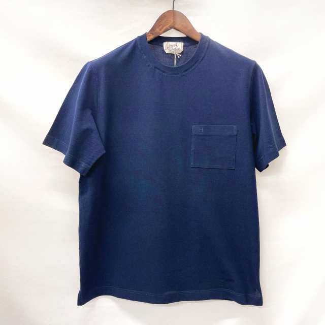 HERMES エルメス 半袖Ｔシャツ 072025HA01LA コットン ネイビー ...