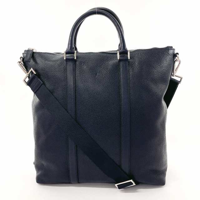 PRADA プラダ ハンドバッグ 2VG085 2WAY レザー ネイビー ユニセックス 中古