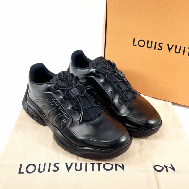 LOUIS VUITTON ルイヴィトン スニーカー ミレニアムライン レザー ブラック メンズ 中古