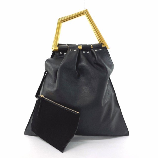 CELINE セリーヌ ハンドバッグ レザー ブラック レディース 中古