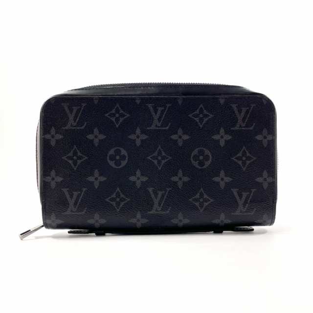 LOUIS VUITTON ルイヴィトン 長財布 M61698 ジッピー XL モノグラムエクリプス ブラック メンズ 中古