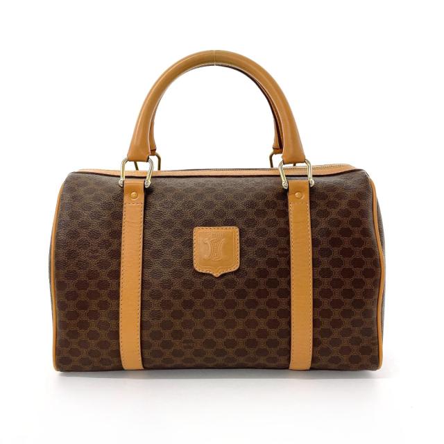 CELINE セリーヌ ハンドバッグ マカダム ミニボストン PVC/レザー ブラウン レディース 中古の通販は 38,870円