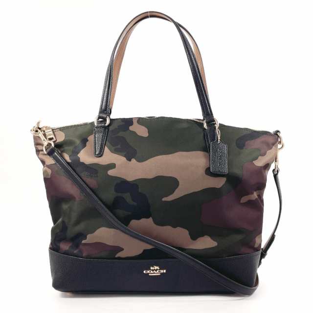 COACH コーチ トートバッグ F11847 カモフラージュ ナイロン ブラック ユニセックス 中古