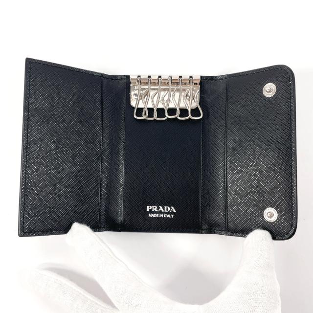 【中古】正規品Pradaサフィアーノレザー(牛革) キーケース 新品 プラダ キーケース ブルー サフィアーノレザーの通販 by