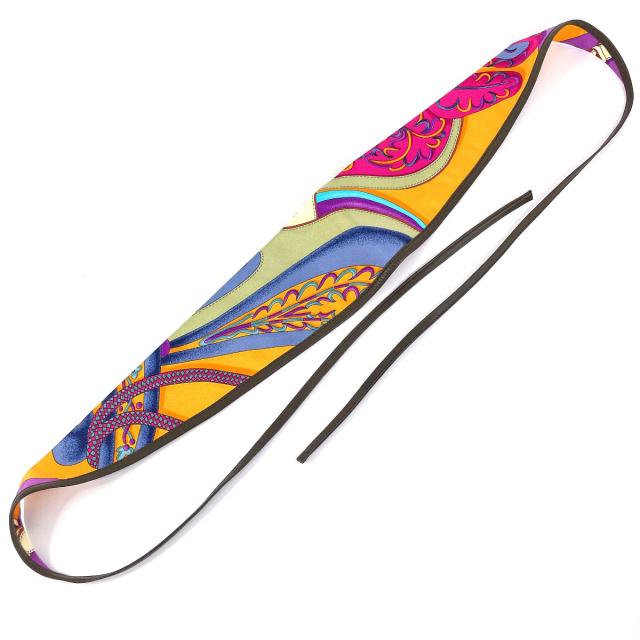 【未使用】エルメス　シュシュ　ヘアアクセサリー　マルチカラー　シルク100% エルメス シルク マルチカラー レディース ヘアアクセサリー HERMES