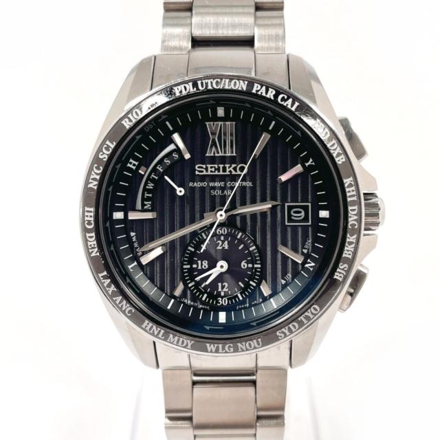 【稼動品】SEIKO ブライツ 8B54-0AW0ソーラー スモセコ 腕時計 SEIKO セイコー ブライツ ワールドタイム8B54-0AW0 ソーラー電波 SEIKO