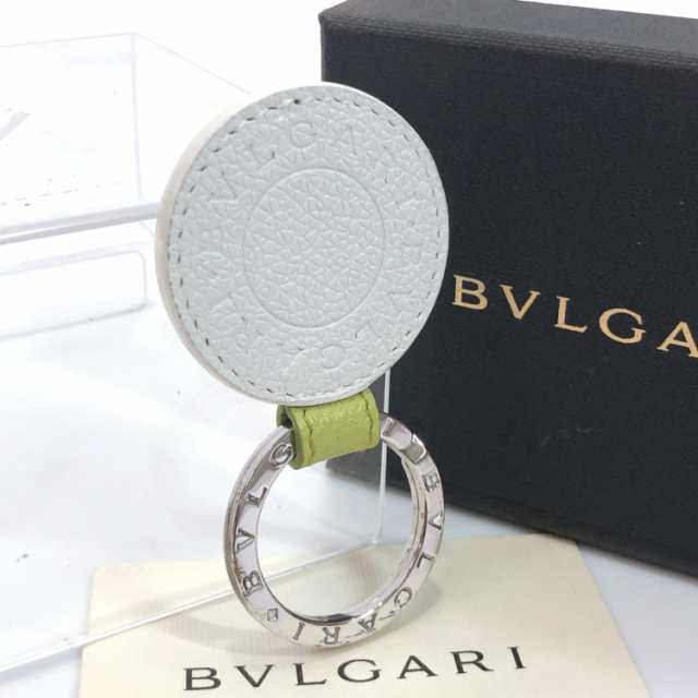 Bvlgari ブルガリ キーリング 23 717 キーホルダー スターリングシルバー レザー シルバー ホワイト メンズ 中古の通販はau Pay マーケット Jp Brands Com