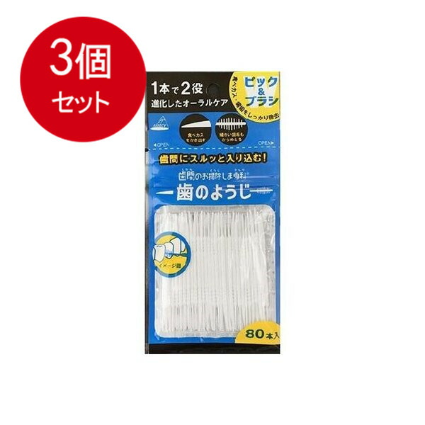 3個まとめ買い アヌシ 歯間のお掃除しま専科 歯のようじ OB-807 80本入 メール便送料無料 × 3個セット