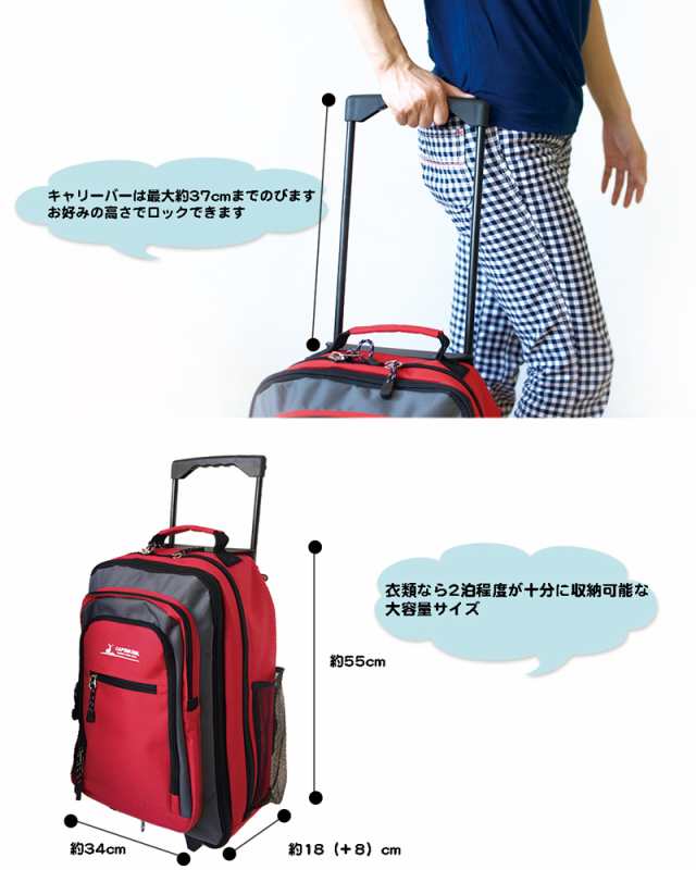 CAPTAIN STAG 2WAY キャリーバッグ バックパック約38L-50L