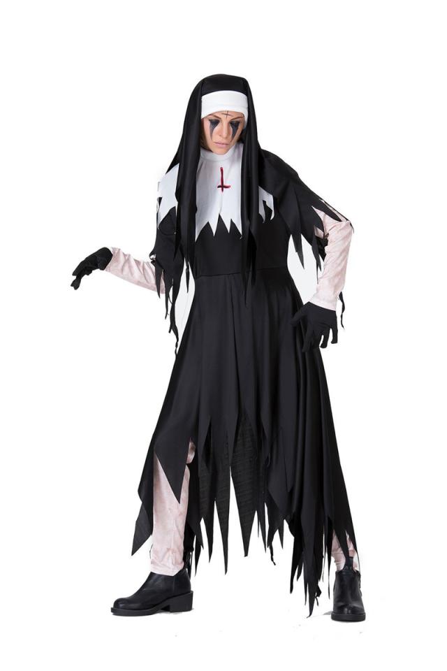 送料無料 修女 シスター 修道女 ゾンビ 恐怖 ホラー系 コスチューム ４点セット ハロウィン コスプレ 衣装 仮装 ゾンビ 恐怖 ホラー系の通販はau Pay マーケット ｍ ｋ