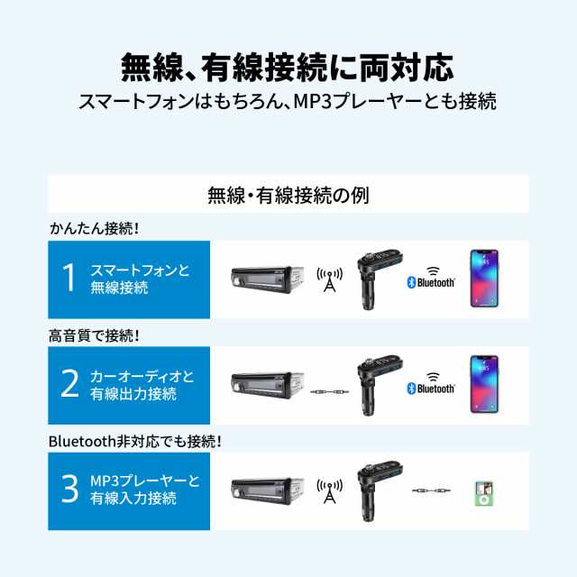 FMトランスミッター Bluetooth 高音質 全239CH 76.1-99.9MHz 12-24V対応 車 トラック スマホ 充電 ワイヤレス Smart  Tap FM トランスミッの通販はau PAY マーケット - SmartTap（スマートタップ）