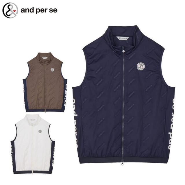 ゴルフウェア　アンパスィ メンズ エアジャスター 中綿 ベスト AMF1015G3 [2025年秋冬モデル]