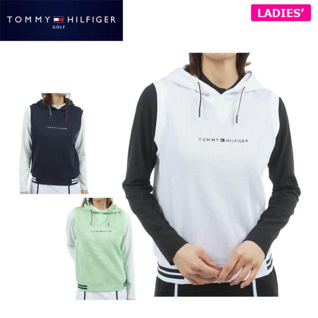 ゴルフウェア　トミー ヒルフィガー ゴルフ　レディース ワッフル スウェット フーディー ベスト THLA551 [2025年秋冬モデル]