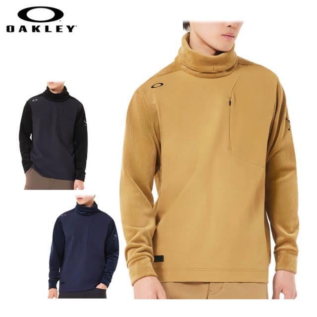 [30％OFF] ゴルフウェア　オークリー メンズ ロゴデザイン フリース 長袖 タートルネック シャツ FOA408142 [2025年秋冬モデル]