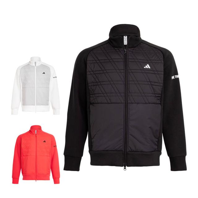 ゴルフウェア　アディダス メンズ ファブリックミックス 長袖 フルジップ ジャケット OFG58 [2025年秋冬モデル]
