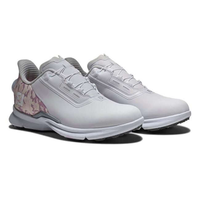 ゴルフシューズ　フットジョイ レディース FJ FUEL CAMO BOA フューエル カモ ボア スパイクレス ゴルフシューズ 93795 ホワイト/ライラックカモ [2026年モデル]