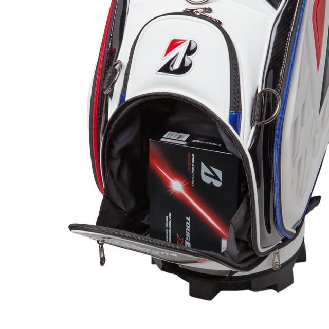 ブリヂストン メンズ ツアーレプリカモデル キャディバッグ CB2601 WH ホワイト [2026年モデル]_3