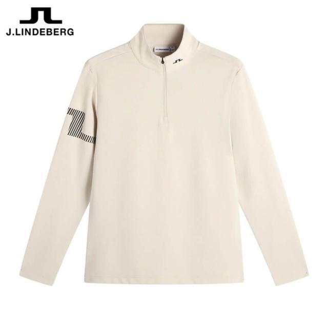 [30％OFF] ゴルフウェア　Jリンドバーグ メンズ 長袖 ハーフジップ プルオーバー 071-35211 006 アイボリー [2026年春夏モデル]
