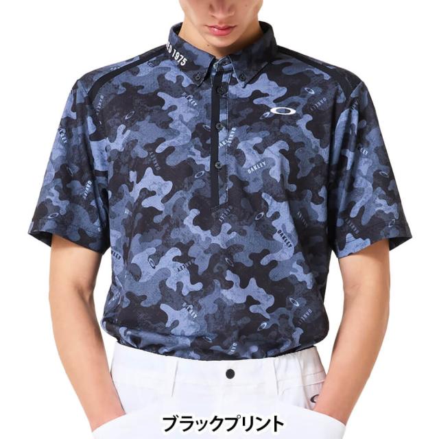 ゴルフウェア オークリー メンズ カモフラージュ柄 半袖 ポロシャツ