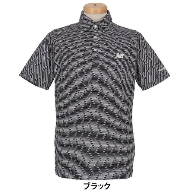 ゴルフウェア　ニューバランス メンズ ジオメトリック柄 半袖 ポロシャツ 012-6168011 [2026年春夏モデル]_1