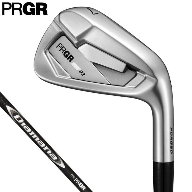 PRGR プロギア　02 ゼロニ アイアン　5本セット（＃6〜9、PW） Diamana M FOR PRGR カーボンシャフト [2026年モデル]
