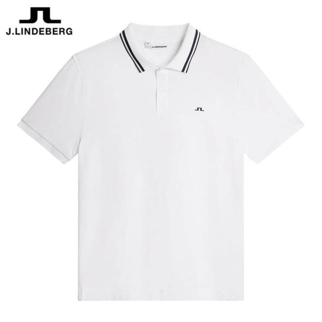 ゴルフウェア　Jリンドバーグ メンズ 半袖 ポロシャツ 071-25357 004 ホワイト [2026年春夏モデル]