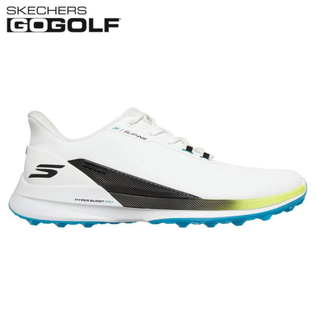 ゴルフシューズ　SKECHERS スケッチャーズ メンズ SLIP-INS PURE SI スリップインズ ウォータープルーフ ピュア SI スパイクレス 214147 WBMT ホワイト/ブラック/マルチ [2026年モデル]