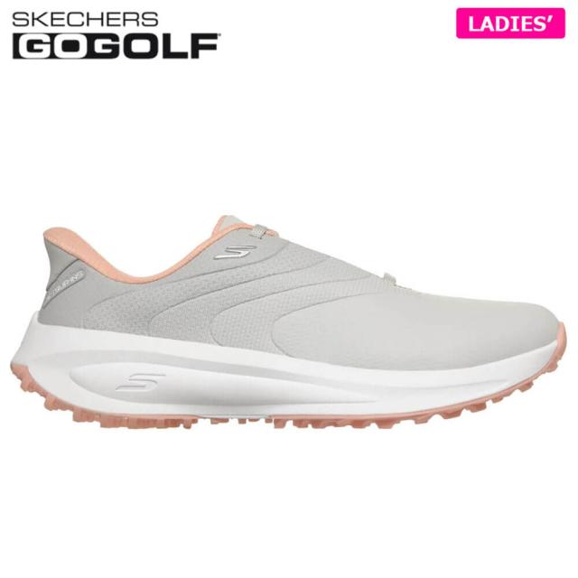 ゴルフシューズ　SKECHERS スケッチャーズ レディース SLIP-INS FLOW SI スリップインズ ウォータープルーフ フロー SI スパイクレス 123153 LGPK ライトグレー/ピンク [2026年モデル]