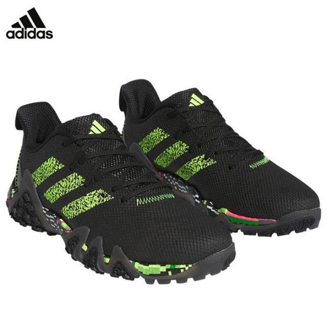 アディダス ユニセックス CODECHAOS 22 GLITCH コードカオス22 グリッチ スパイクレス ゴルフシューズ MDJ50 IF5452 コアブラック/ルシッドレモン/グレーファイブ [2023年モデル]の通販は