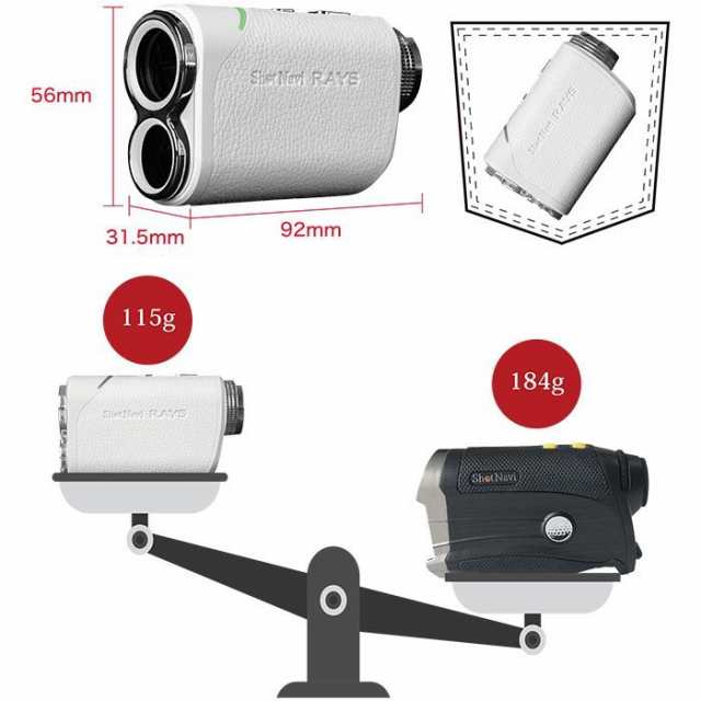 ショットナビ　レーザー距離計　Laser Sniper RAYS レーザー スナイパー レイズ　ブラックの通販は